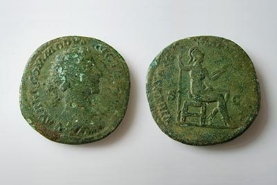 Dupondius, 180 n. Chr. Dupondius, 180 n. Chr.