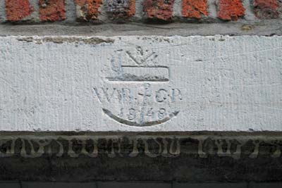 Hauszeichen von 1848 in Unterstolberg, Bierweiderstraße 17