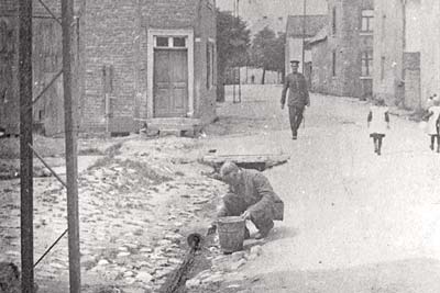 Dorfstraße 1919 Mausbach an der Dorfstraße (Vichter Straße), 1919