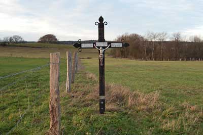 Donatus-Kreuz in der Fleuth, Dezember 2019, Nachbildung der Stiftung von 1900