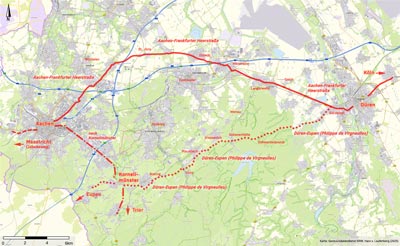 Jakobsweg und Heiligtumsfahrten auf der Aachen-Frankfurter Heerstraße und der Düren-Eupener Handelsstraße