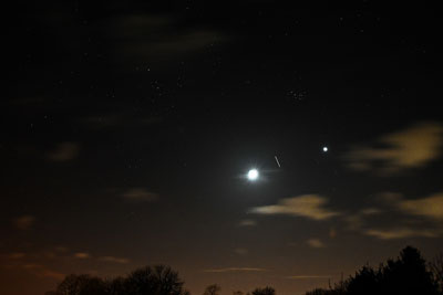 Mond, Venus, Plejaden